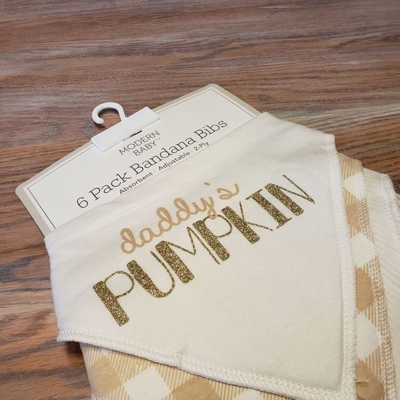 Modern Baby 6-pk Bandana Bib Set - Picture 2 of 5
